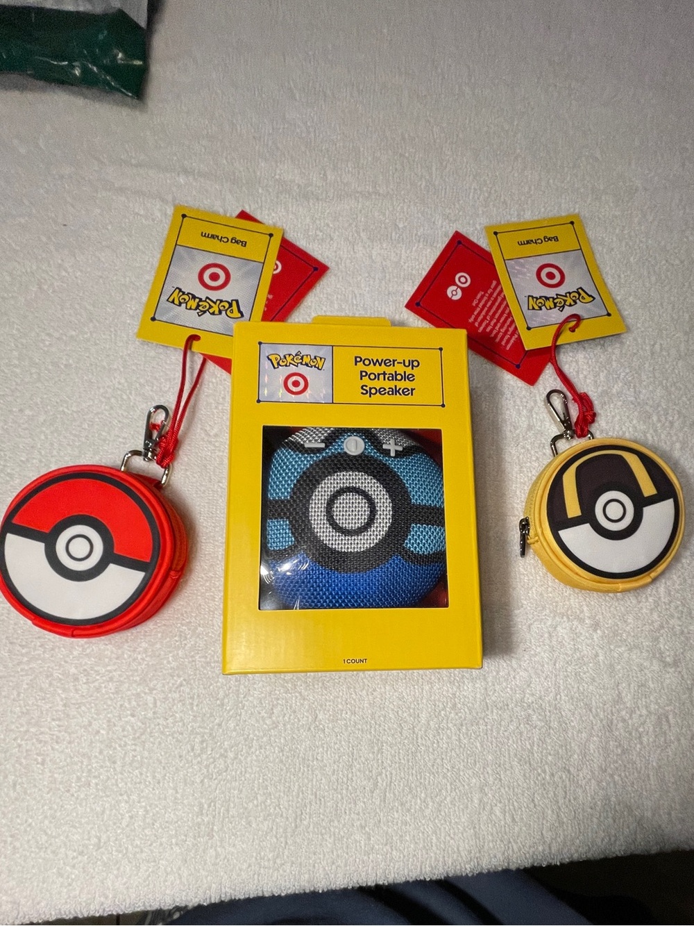 Pokémon x target Lot dive ball portable speaker and ultra ball bag charms